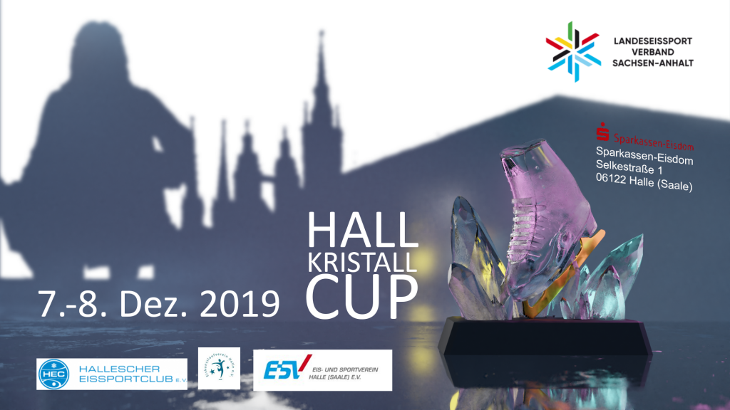 Am 7. und 8.12.2019 findet zum 3. Mal der Eiskunstlauf Wettbewerb HALL-KRISTALL-CUP im Sparkassen Eisdom statt.